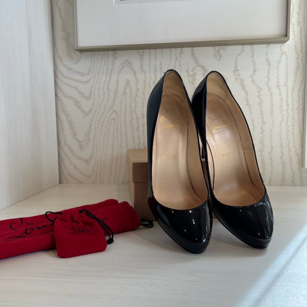 CHRISTIAN LOUBOUTIN Elisa 100 Patent Leather Pumps Size: 9.5  | IT 39.5 - Picture 8 of 9